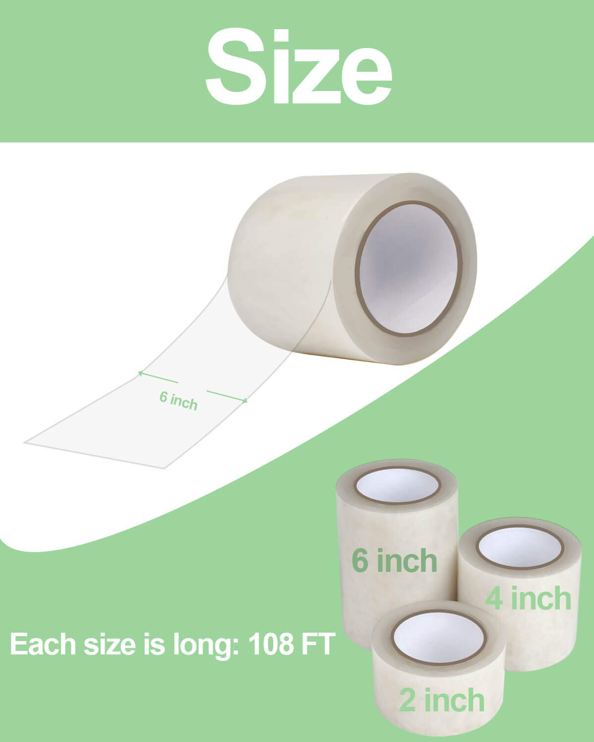 vensovo Greenhouse Covering Plastic Repair Tape - Heavy Duty 6″x108′ Garden Green House Sheeting