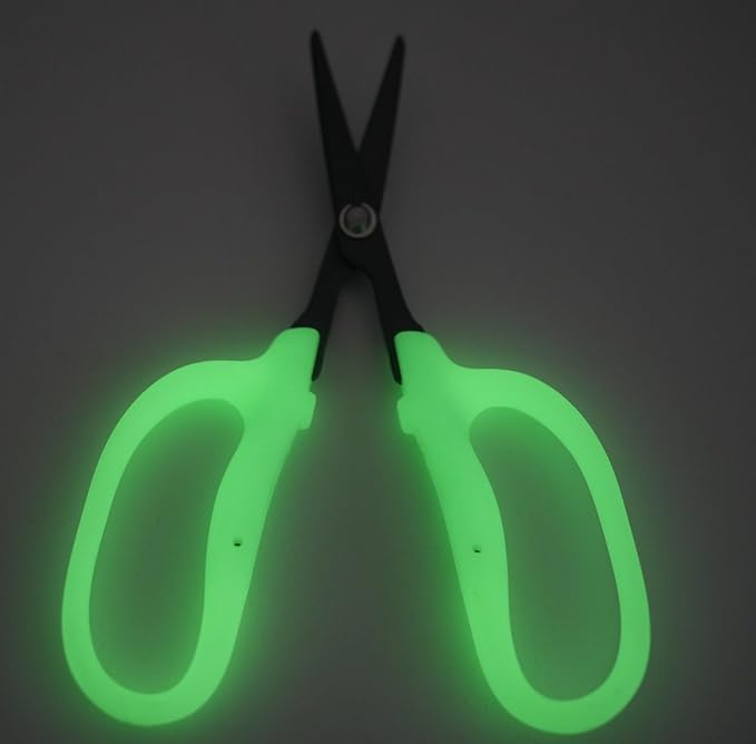 Obsidian Drake Pro Hort Trimming Scissors - Non-Stick Fluorine L-Shape Blade - Glow in the Dark