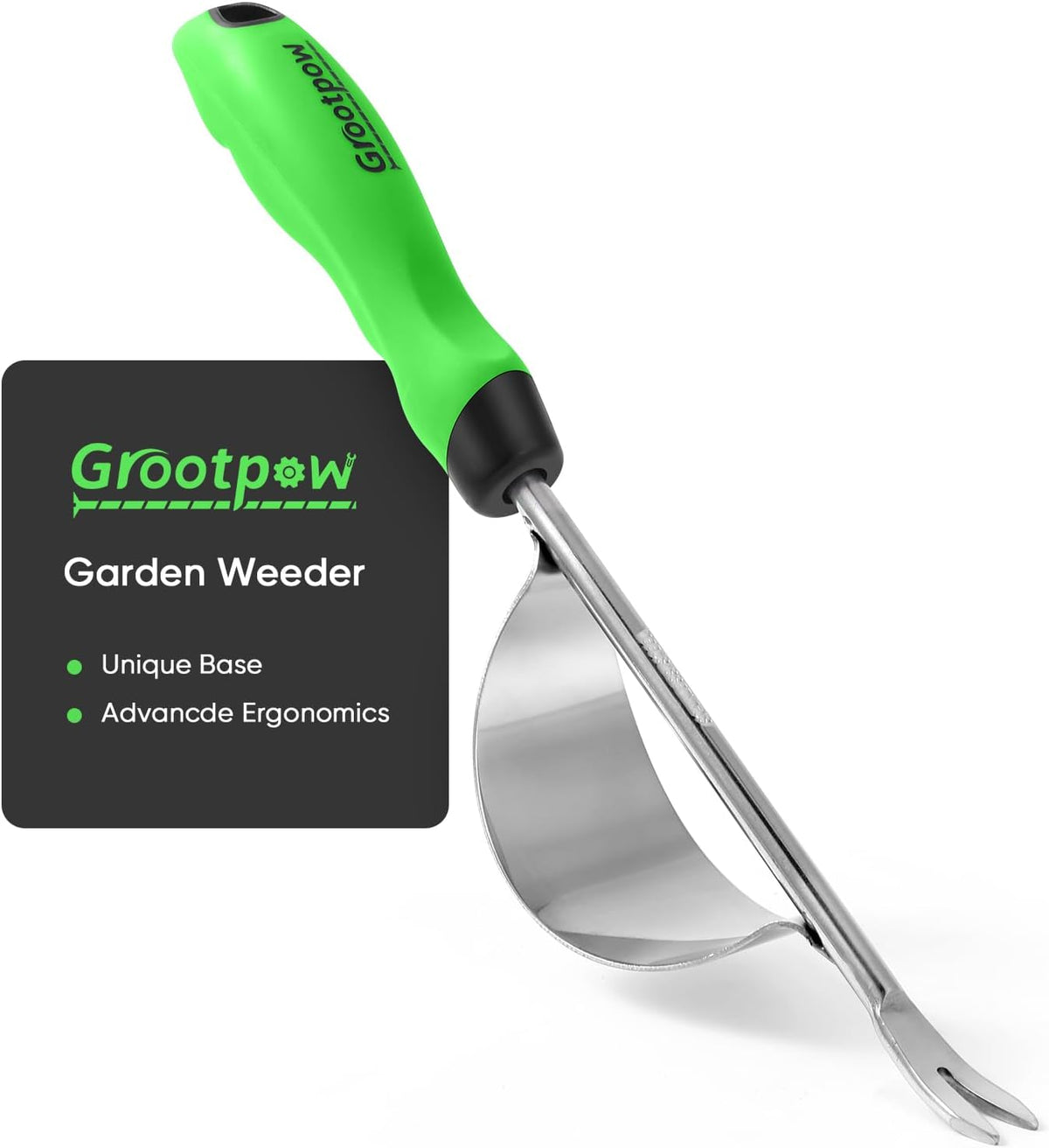 Grootpow HW1 Hand Weeder Tool, Weed Puller Tool with Ergonomic Handle for Garden - Durable Unique