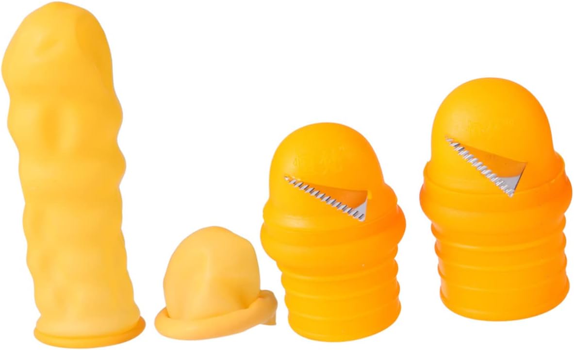 MERRYHAPY Thumb Vegetable Fruit Picker 4pcs Silicone Gardening Tool with Portable and Compact for
