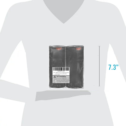 8-10 Gallon Trash Bags Drawstring, 60 Count Bulk, Black & Unscented Multi-purpose Garbage Bags for