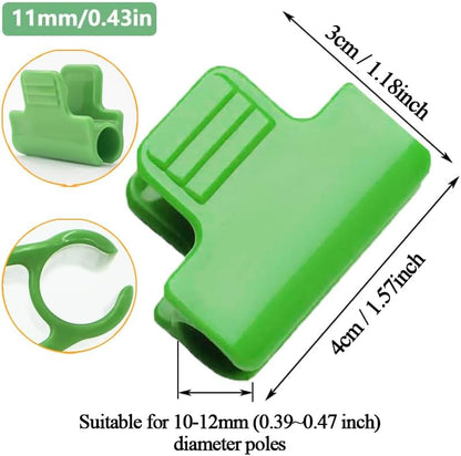 40pcs Garden Hoops for Netting, Greenhouse Clamps, Film Row Cover Netting Tunnel Hoop Clip Frame