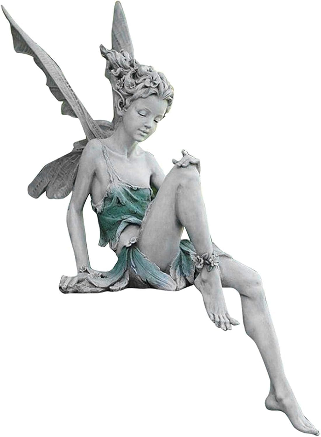 Angel Figurine Outdoor Garden Fairy Statue, 9 ''Garden Sculpture Resin Angel Craft Home Table