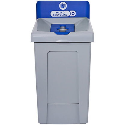 Stager Direct, 33 Gallon Mixed Recycling Station with Lid, Recycle Bin, Exterior Trash Can