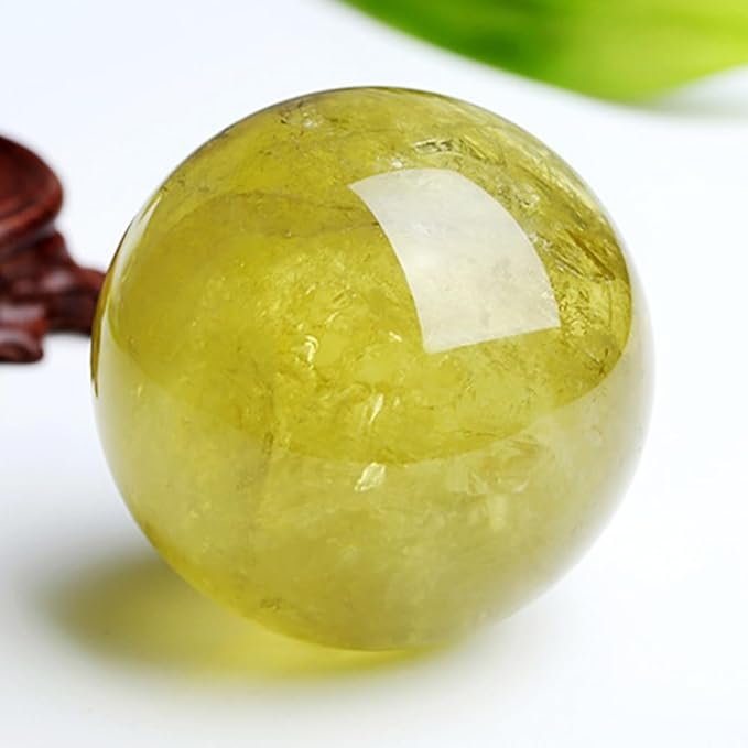 4-5cm/1.57-1.96inch Topaz Ball Polished Natural Yellow Crystal Sphere Decorative Sphere Healing