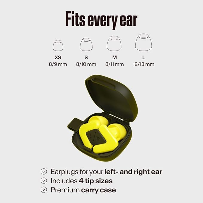 Alpine Tune Earplugs, Concert Ear Plugs for Noise Reduction, High Fidelity Music Quality, 19dB