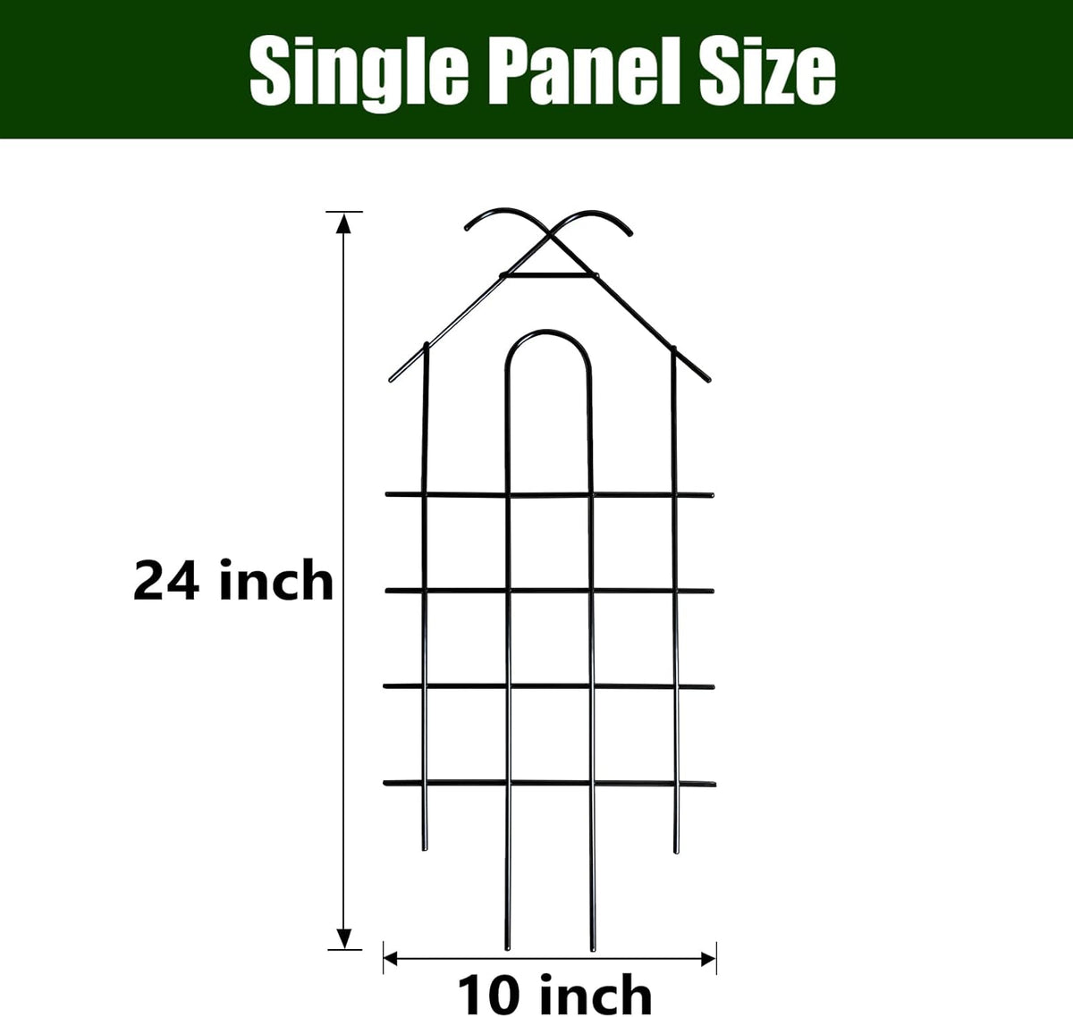 ARIFARO 24'' Metal Garden Trellis Indoor/Outdoor Sturdy Plant Trellis for Potted Plants,House