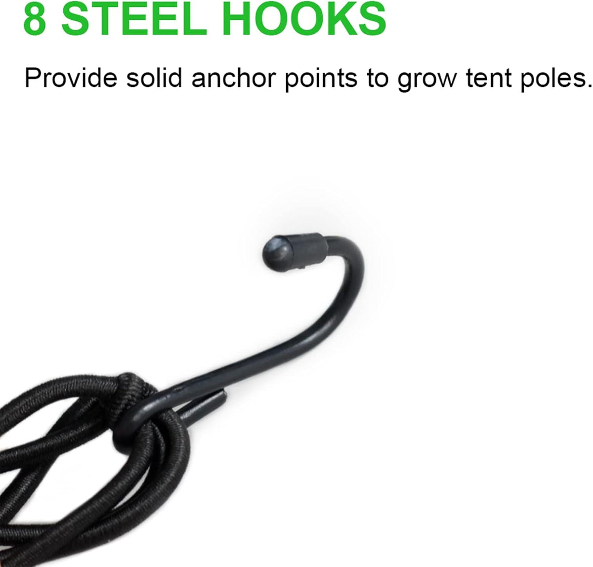 2 Pack Grow Tent Net Trellis Netting 4x4Ft Elastic Trellis Netting Includes 8 Iron Hooks Flexible