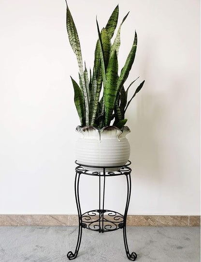 18.9inch Tall Plant Stand for Flower Pot Heavy Duty Potted Holder Indoor Outdoor Metal Rustproof