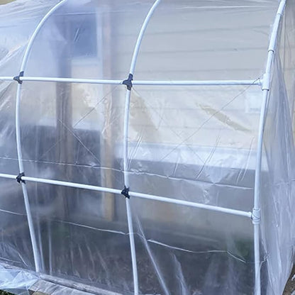Yowlieu 2 Pcs 6.5'x 9.8' Clear Greenhouse Plastic Sheeting, 6 Mil UV Resistant Polyethylene