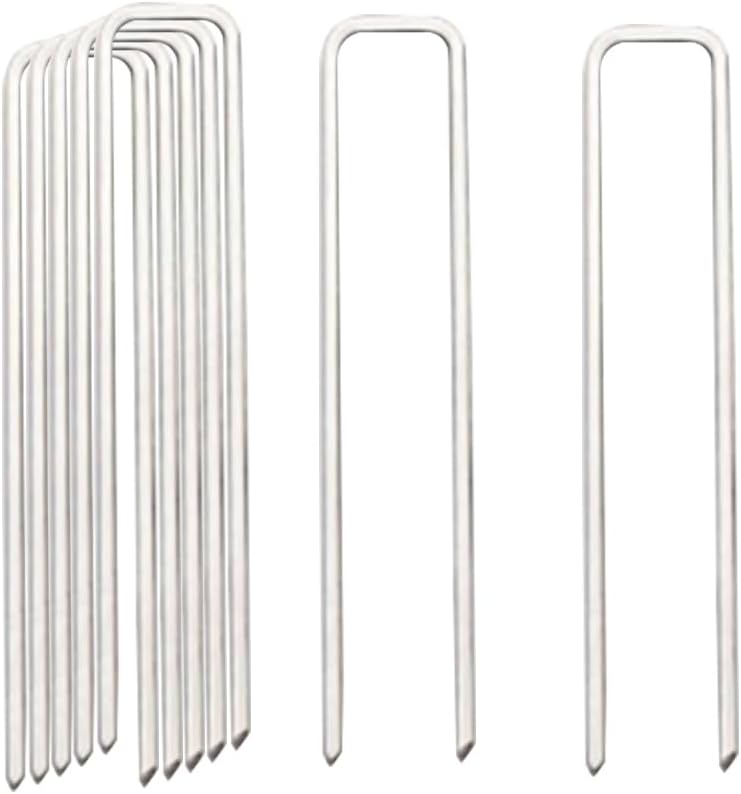 8 Gauge Ground Staples 6 Inch Landscape Staples 30Pack Metal Lawn Ground Barrier Cover Wire Heavy