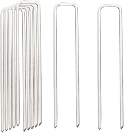 8 Gauge Ground Staples 6 Inch Landscape Staples 30Pack Metal Lawn Ground Barrier Cover Wire Heavy