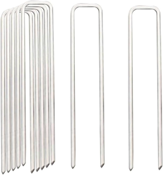 8 Gauge Landscape Staples 6 Inch Ground Staples 50Pack Yard Metal Lawn Ground Barrier Cover Wire