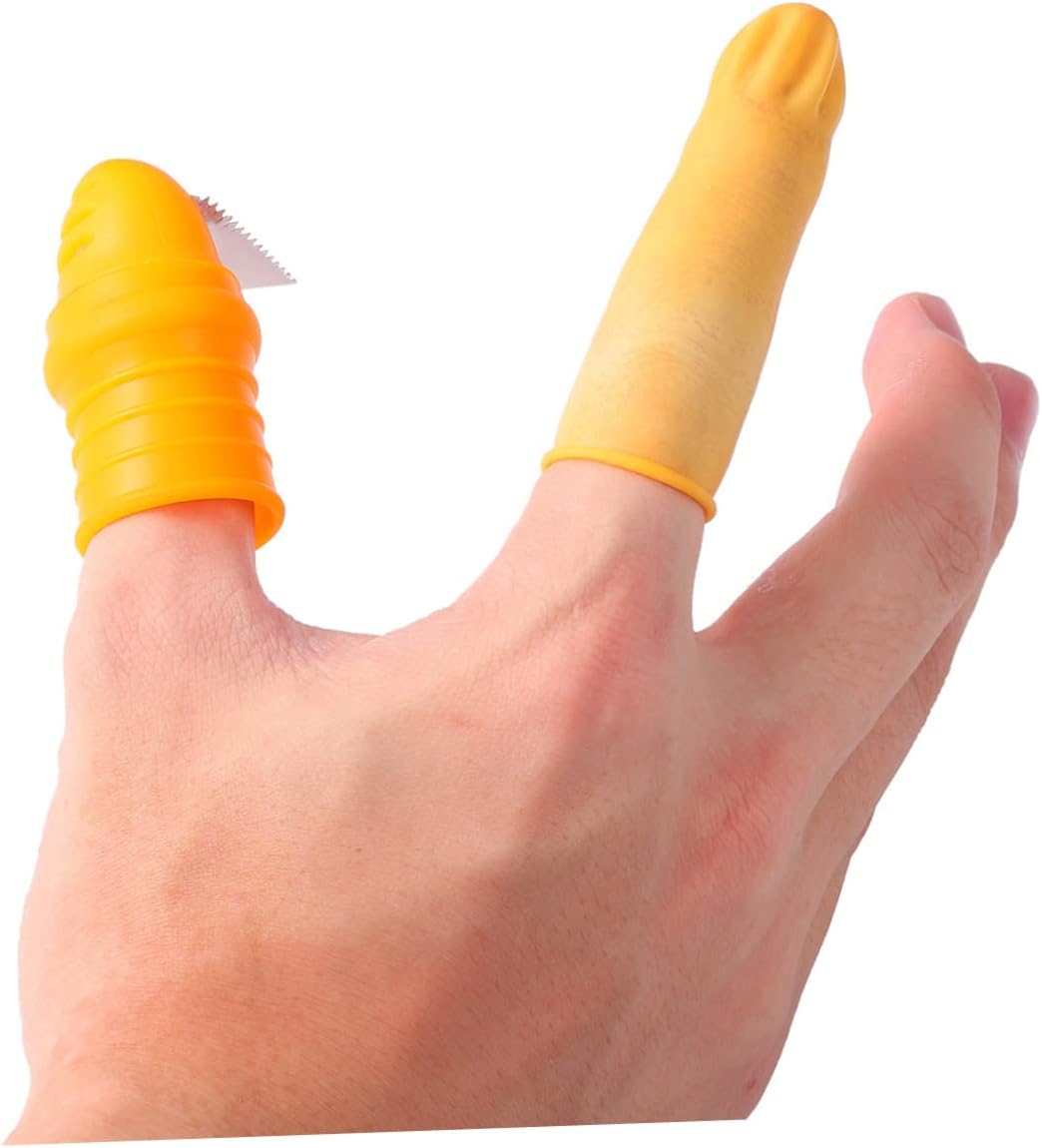 MERRYHAPY Thumb Vegetable Fruit Picker 4pcs Silicone Gardening Tool with Portable and Compact for