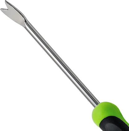 2 Pcs Dandelion Weeder Puller Tool with Soft Handle, Stainless Steel Garden Weed Remover Tool Weed