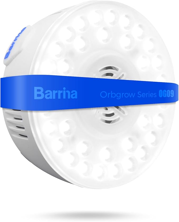 Barrina Orbgrow OG09 Puck LED Grow Light, 5000K 9W (135 Watt Equiv), Plant Lights for Indoor Plants