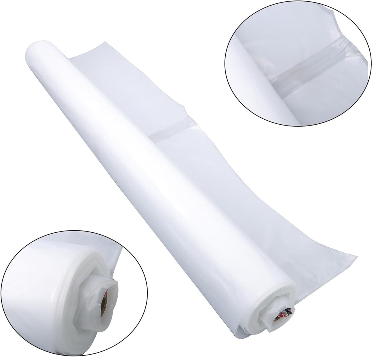 24 x 100FT Greenhouse Plastic Sheeting, 6 Mil Heavy Duty Clear Polyethylene Film, Covering for