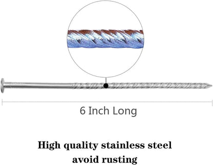 70 Pcs 6-Inch Artificial Turf Stakes, Stainless Steel Spiral Landscape Spikes, Landscape Edging