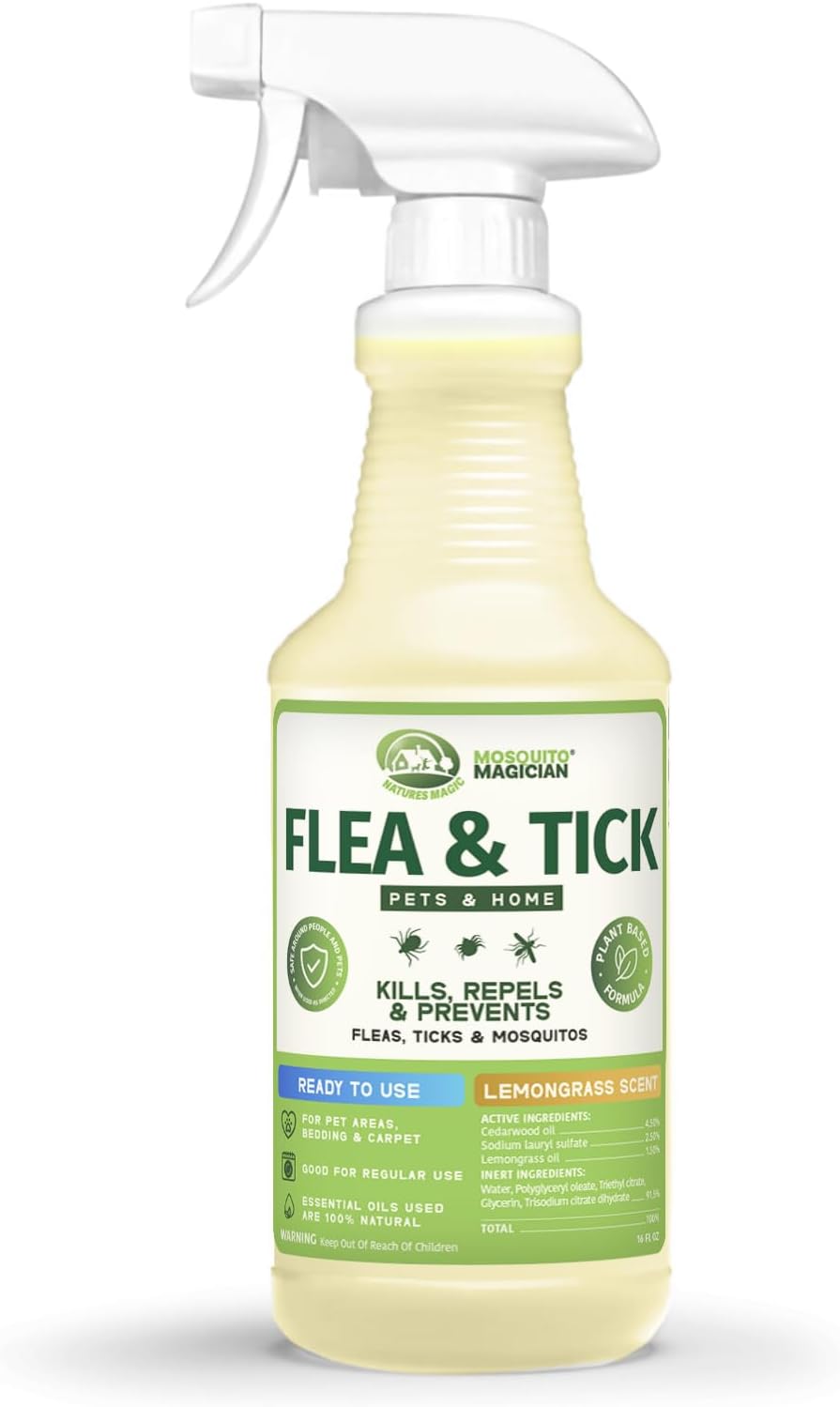 Mosquito Magician Indoor and Outdoor Spray - Use for Carpet, Furniture, Bedding, Couches & Pets