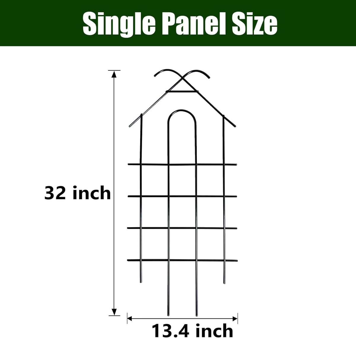 ARIFARO 32'' Metal Garden Trellis Indoor/Outdoor Sturdy Plant Trellis for Potted Plants,House