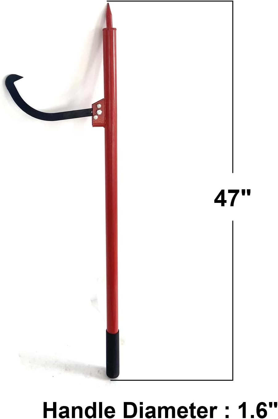 Log Peavey Steel Handle Log Peavey Tool - Logger Peavy Hook Log Roller Tool, max 19 Inch Opening