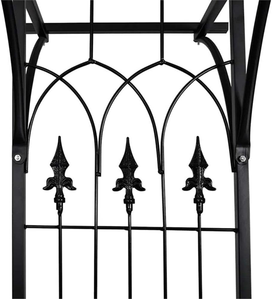 Pemberly Row 78.7 X 20.5 X 80.3 Durable Iron Garden Arch in Black
