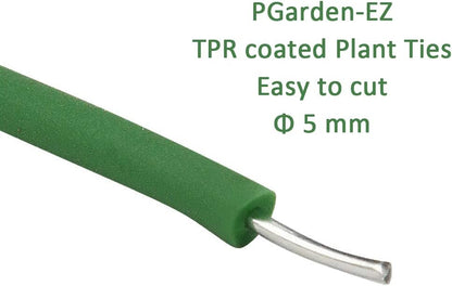 Green Soft Twist Tie Plant Tie Flexible TPR Garden Supply, for Tomatoes Roses Vines Organizing(16.4
