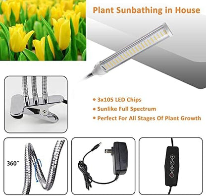 ELITUN LED Grow Light for Indoor Plants, Full Spectrum Plant-Growing Lamp with 315 LED Lamp Beads,5