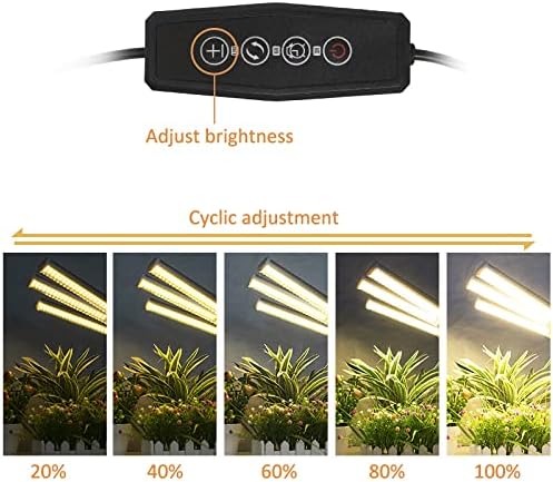ELITUN LED Grow Light for Indoor Plants, Full Spectrum Plant-Growing Lamp with 315 LED Lamp Beads,5