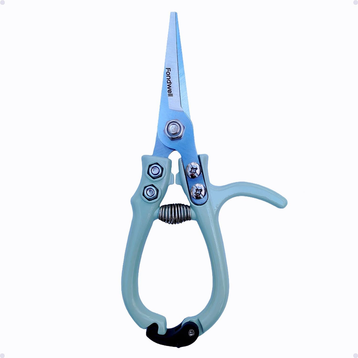 Fondwell 6" Pruning Shears Garden Scissors: Ultra Sharp Garden Clippers - Reliable Flower Snips for