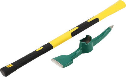 MOUYAT 23 Inch Large Pick Mattock Hoe, Garden Pick Axe Forged Steel Weeding Mattock Hoe Tool with