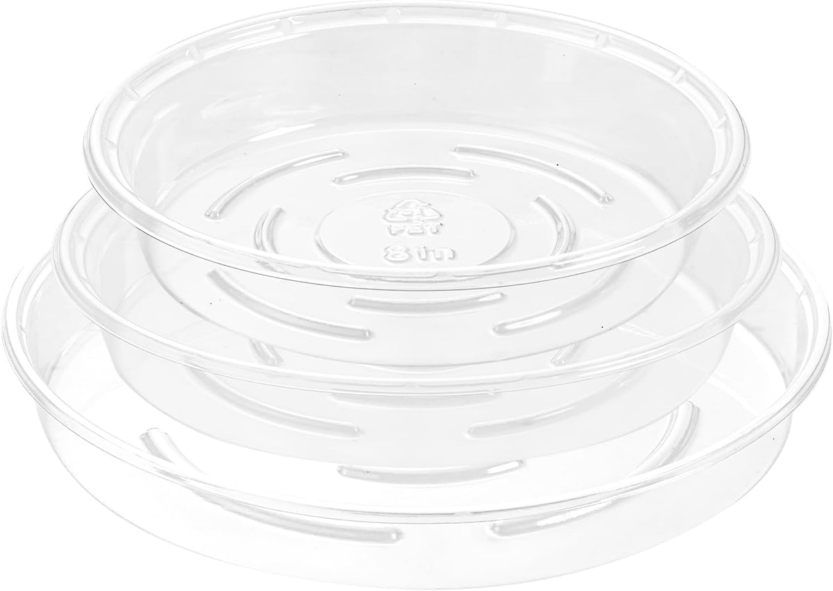 Plant Saucer 15 Pack Plant Trays for Pots 8/10/12 Inch Plastic Plant Saucers for Outdoors and