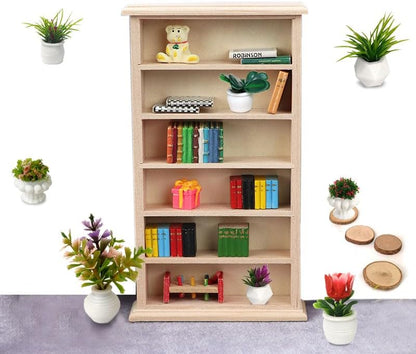 Dollhouse Plants and Flowers, 24Pcs, Miniature Bonsai Plants, Mini Potted Plants, Models Tiny Fake