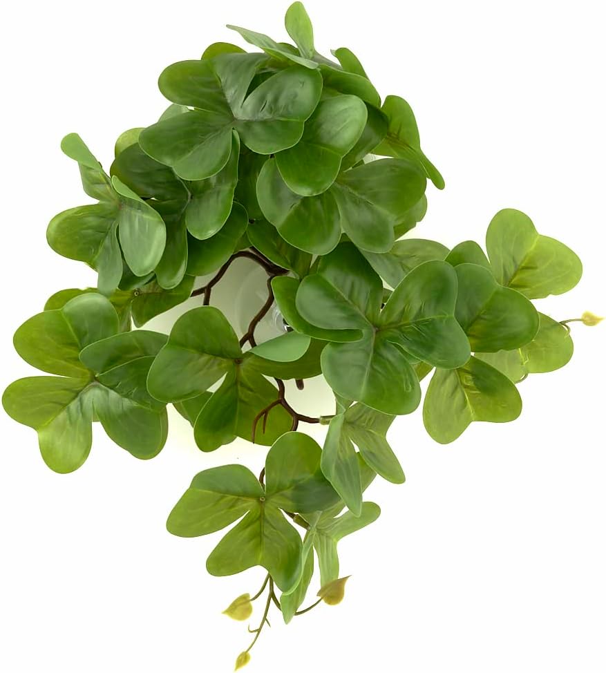 Reptile Plants for Terrarium, Amphibian Habitat Decor Artificial Hanging Plants with Suction Cup