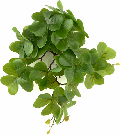 Reptile Plants for Terrarium, Amphibian Habitat Decor Artificial Hanging Plants with Suction Cup