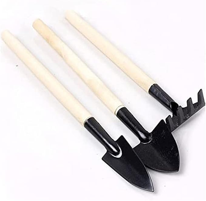 6 Pcs Garden Tools Mini Gardening Kit Plant Potted Flower Gadget Wooden Handles for Transplanting
