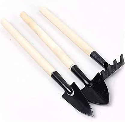 6 Pcs Garden Tools Mini Gardening Kit Plant Potted Flower Gadget Wooden Handles for Transplanting