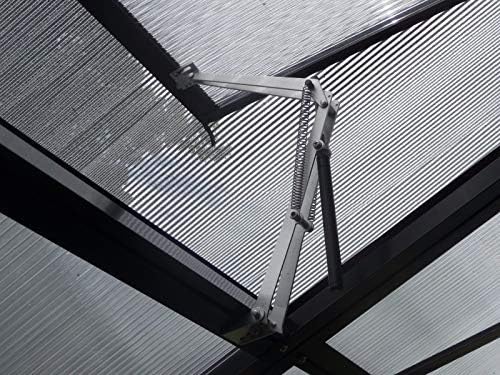 BIBISTORE Automatic Greenhouse Vent Opener with Two Springs Solar Powered Auto Window Opener for