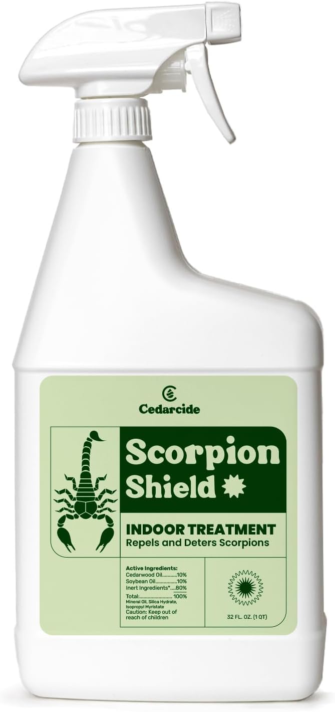 Cedarcide Scorpion Shield (Quart) Indoor Cedar Oil Pest Control Spray - Kills & Repels Scorpions