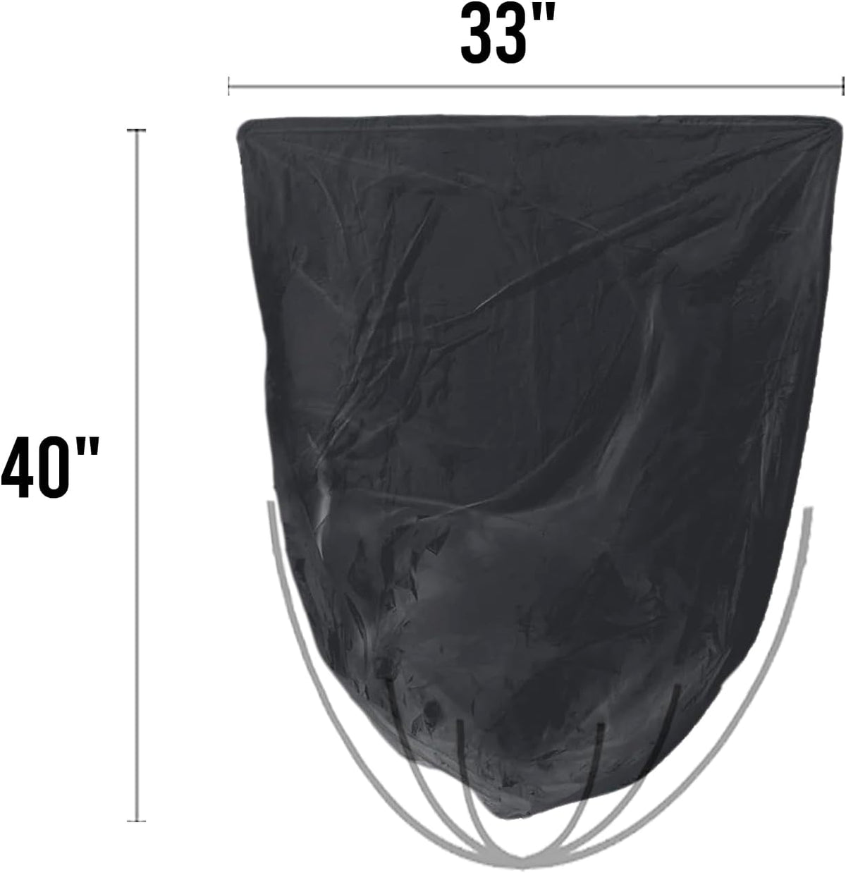 33 Gallon Trash Bags, 250 Count Bulk, Black Garbage bags, Multi-purpose Trash Can Bin Liners for