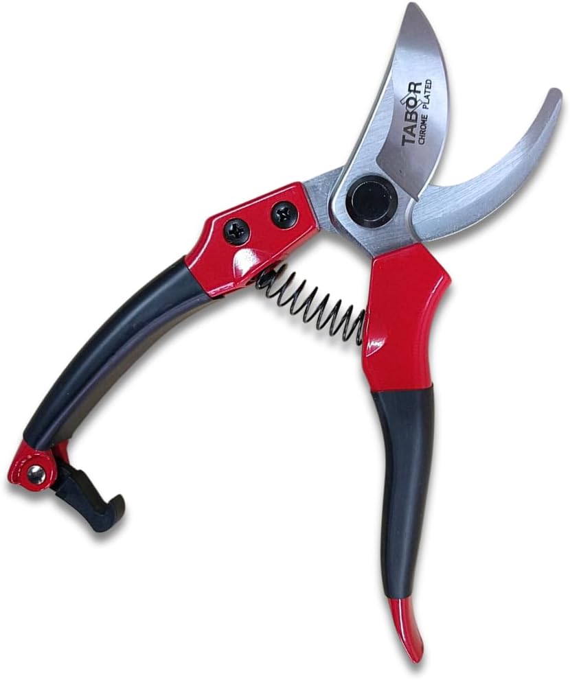 TABOR TOOLS S821A Bypass Pruning Shears, Makes Clean Cuts, Great for S-M Size Hands. Professional