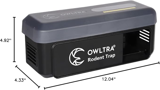 OWLTRA OW-7 in-/Outdoor Electric Rodent Trap, Instant Kill Mouse & Rat Zapper with Waterproof