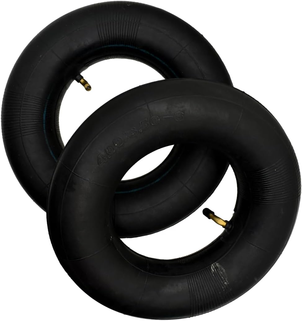 4.00/3.50-6 Replacement Inner Tube, (2 pack), with TR87 Bent Valve Stem, for Hand Trucks, Utility