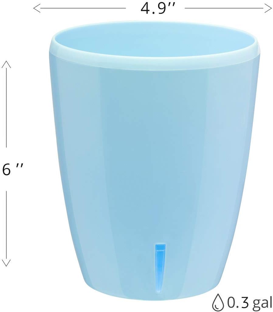 Santino 4.9 Inch ORCHIDEA Self Watering Pots for Orchids in Blue - Decorative Wicking Planter with