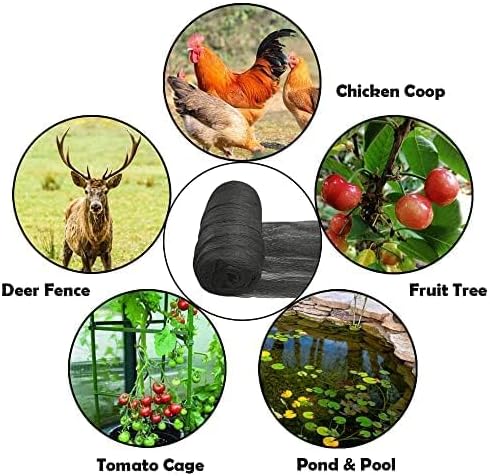 Meanchen Bird Netting for Garden 25x25Ft, 1/2" Mesh Garden Netting,Heavy Duty Deer Netting,Protect