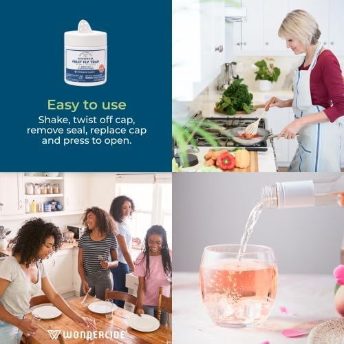 Wondercide - Fruit Fly Traps for Indoors - Fruit Fly Killer - Pet and People Safe - Made in USA &