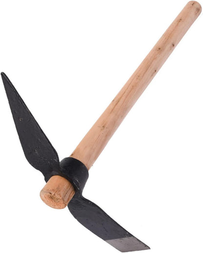 Garden Hoe Pick, 15.7 Inch Weeding Mattock Hoe Garden Pick Axe Multipurpose Gardening Hand Tool for