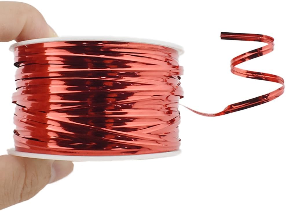 HAHIYO 100Yards/300Feet/91M Red Metal Twist Ties Bread Candy Coffee Bag Ties Plant Garden Twist