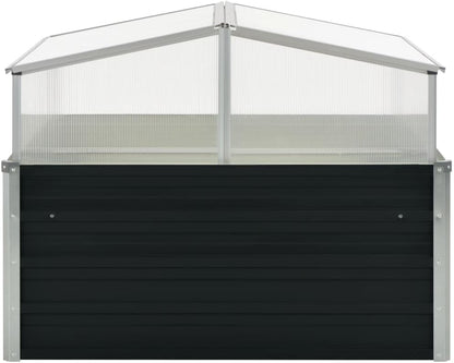 Galvanized Steel Greenhouse, 39.4"x39.4"x30.3", Black