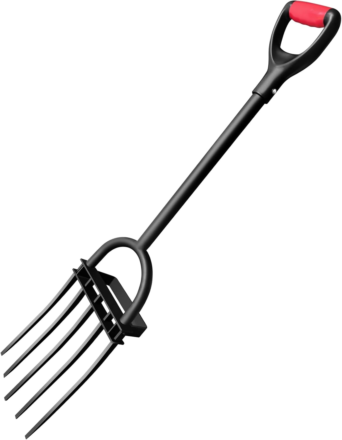 Garden Fork, Pitchforks for Digging Composting Spading, Long Hand Tiller & Cultivator - 5 Tine, 45